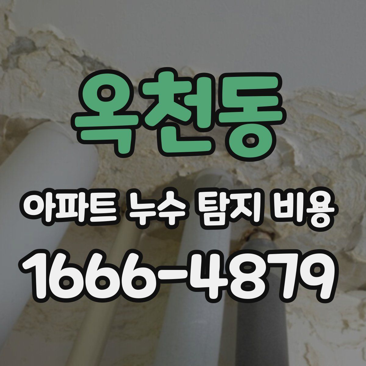 옥천동 아파트 누수 탐지 비용