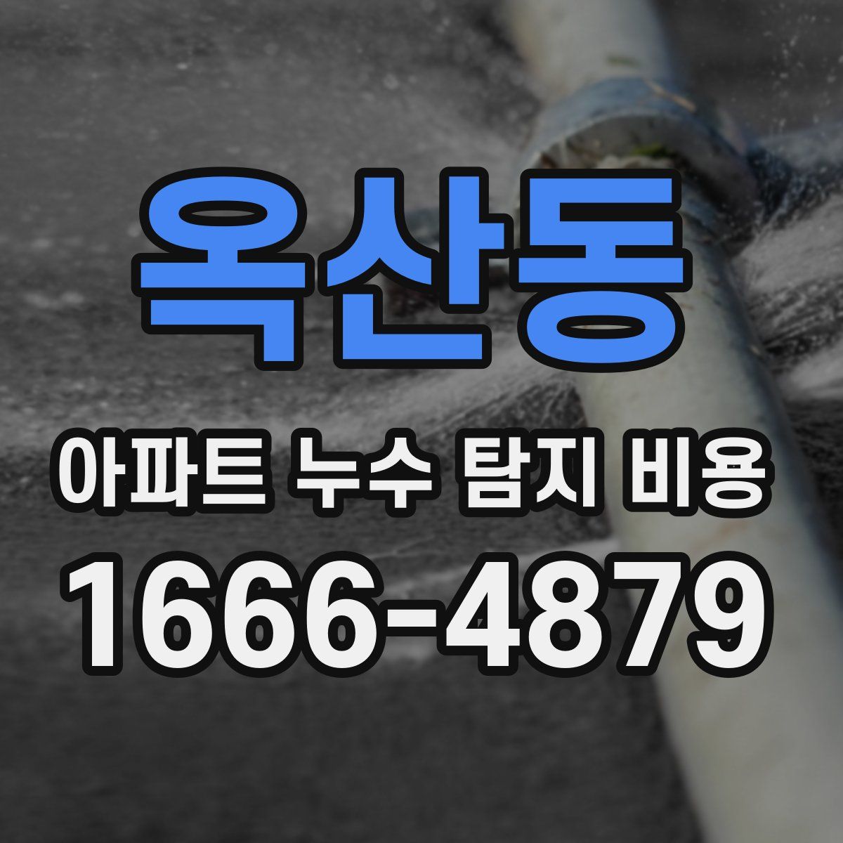 옥산동 아파트 누수 탐지 비용