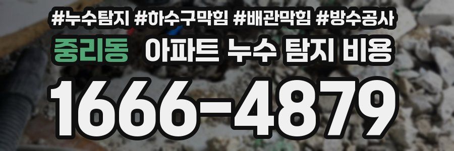 중리동 아파트 누수 탐지 비용