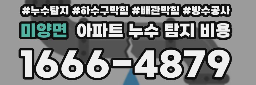 미양면 아파트 누수 탐지 비용