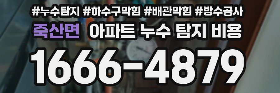 죽산면 아파트 누수 탐지 비용
