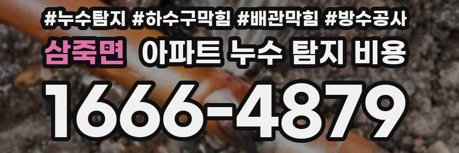 삼죽면 아파트 누수 탐지 비용