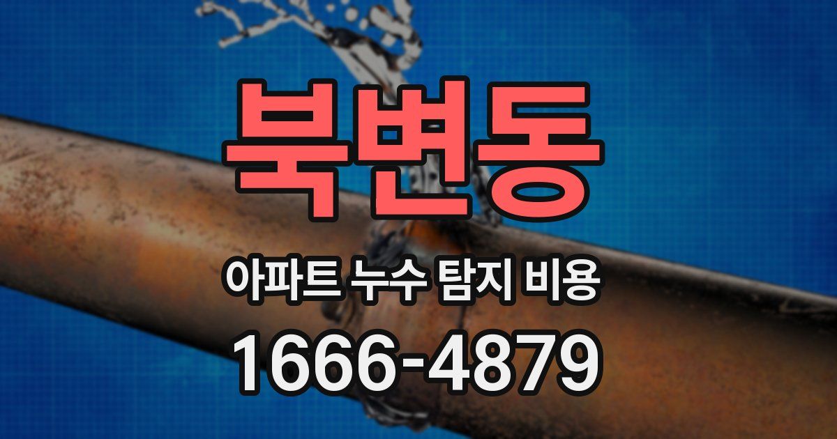북변동 아파트 누수 탐지 비용