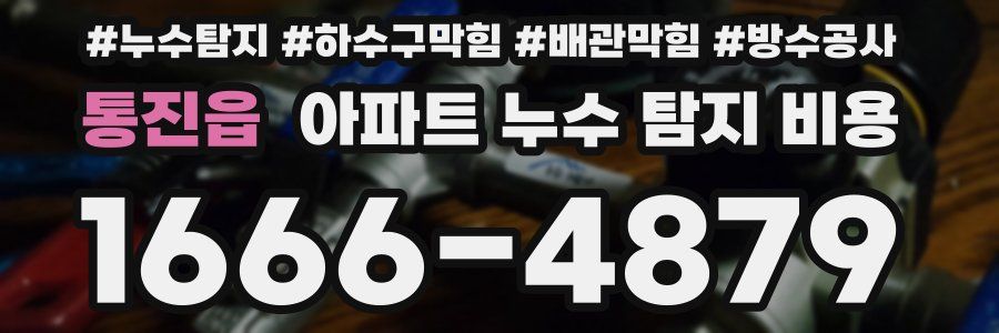 통진읍 아파트 누수 탐지 비용