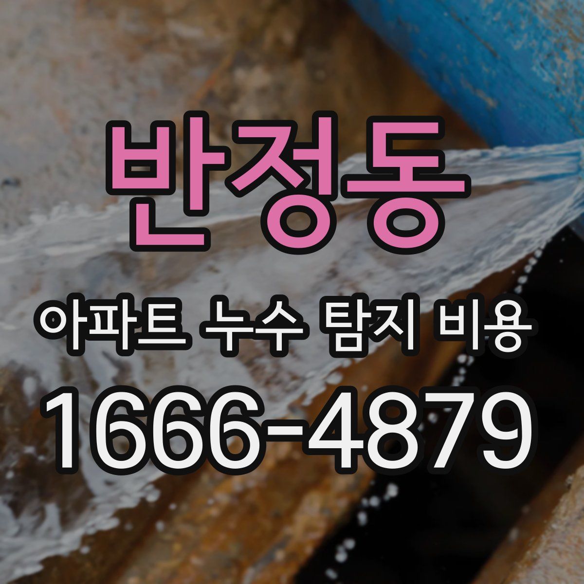 반정동 아파트 누수 탐지 비용