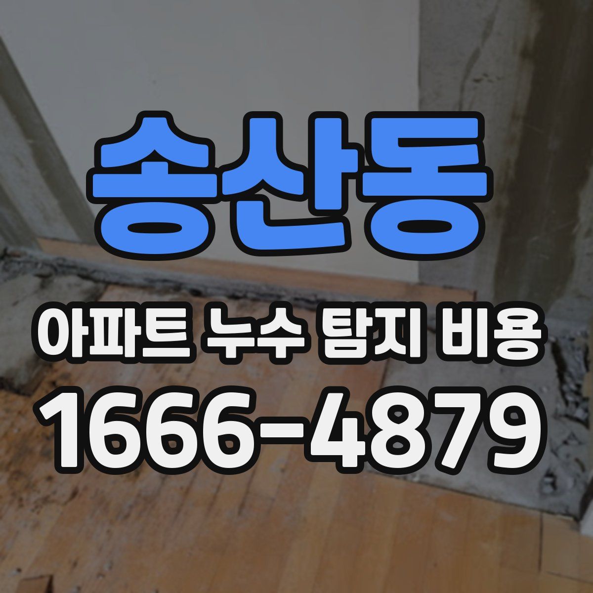 송산동 아파트 누수 탐지 비용