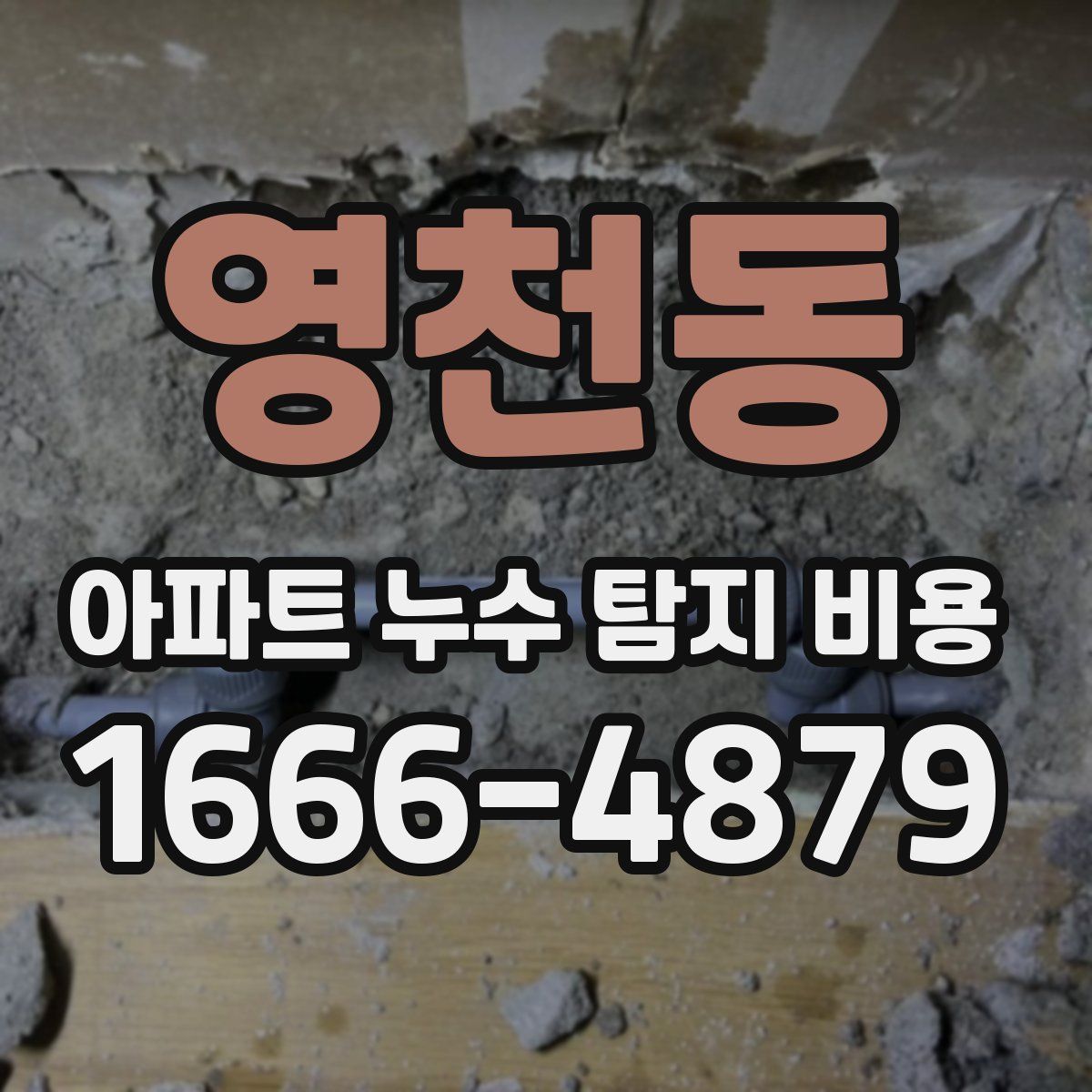 영천동 아파트 누수 탐지 비용