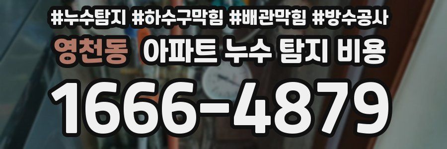 영천동 아파트 누수 탐지 비용