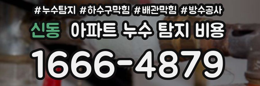 신동 아파트 누수 탐지 비용