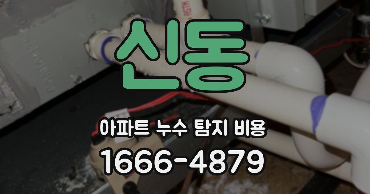 신동 아파트 누수 탐지 비용
