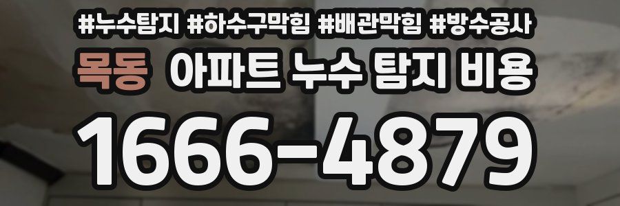 목동 아파트 누수 탐지 비용