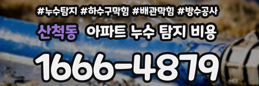산척동 아파트 누수 탐지 비용