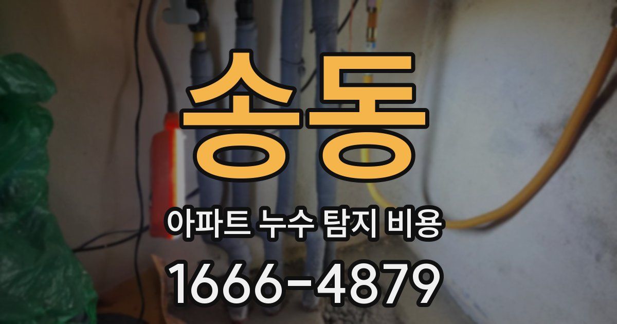 송동 아파트 누수 탐지 비용