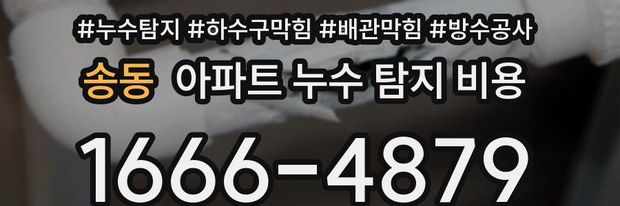 송동 아파트 누수 탐지 비용
