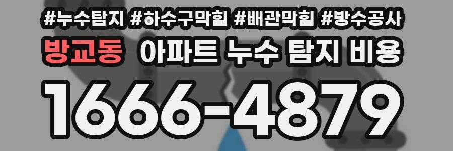 방교동 아파트 누수 탐지 비용