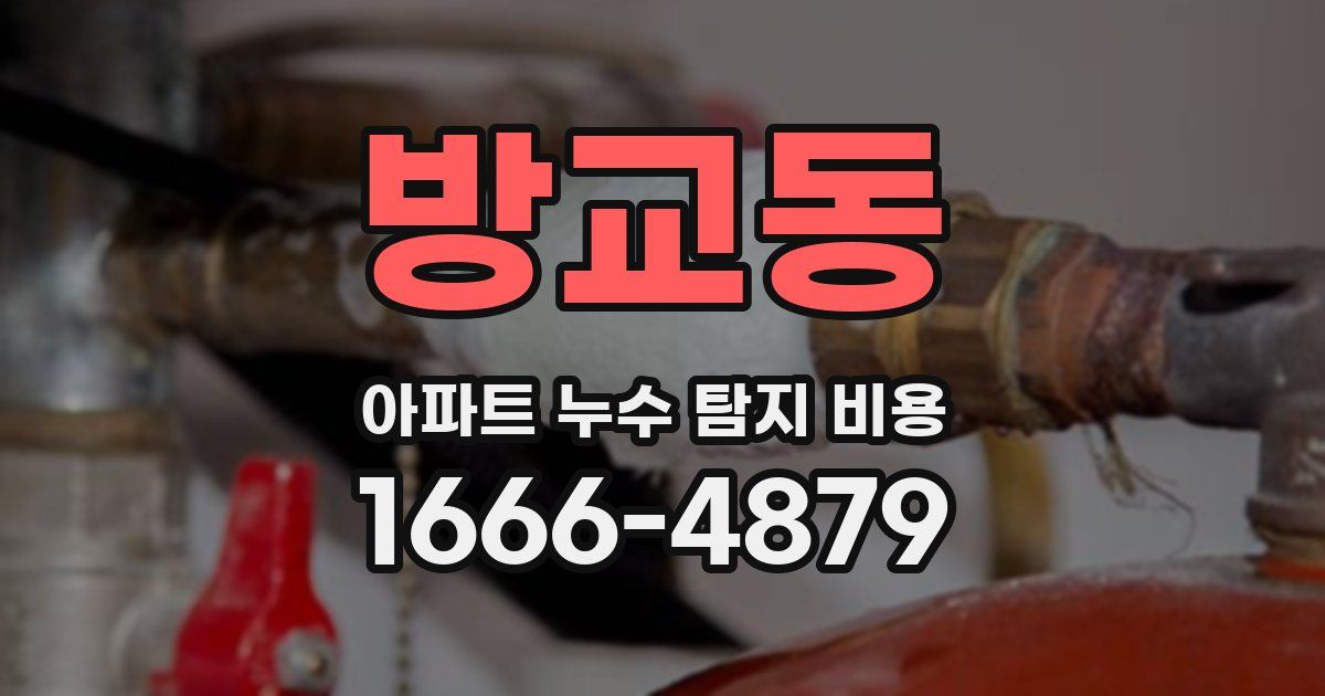 방교동 아파트 누수 탐지 비용