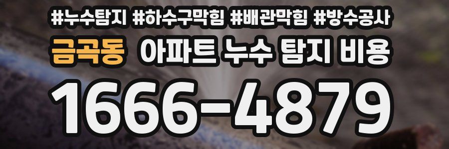 금곡동 아파트 누수 탐지 비용