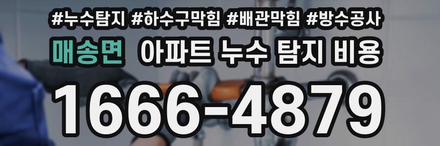 매송면 아파트 누수 탐지 비용