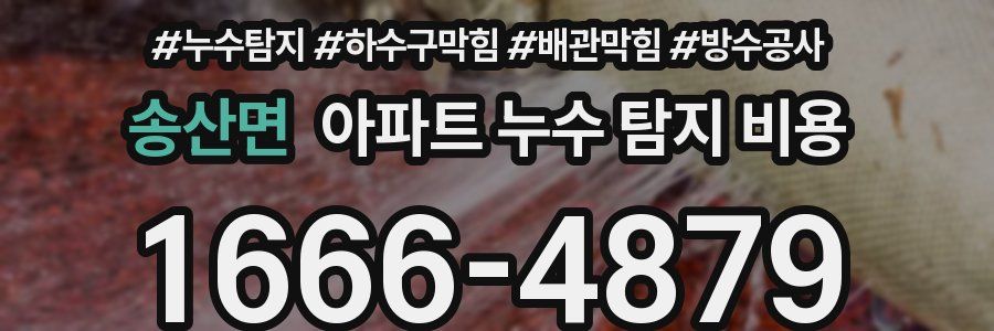 송산면 아파트 누수 탐지 비용
