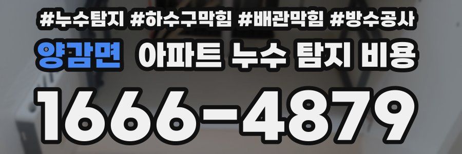 양감면 아파트 누수 탐지 비용