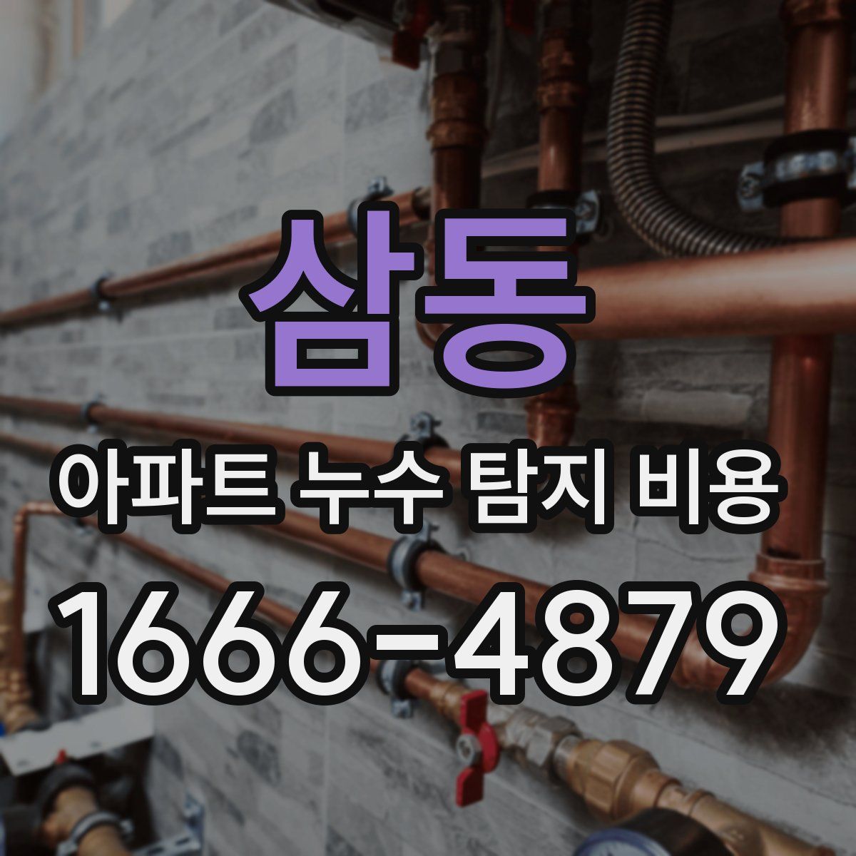 삼동 아파트 누수 탐지 비용
