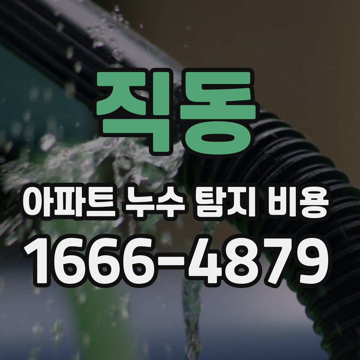 직동 아파트 누수 탐지 비용