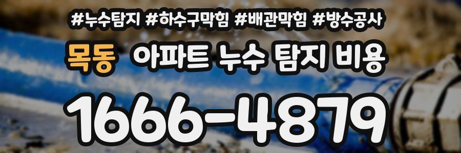 목동 아파트 누수 탐지 비용