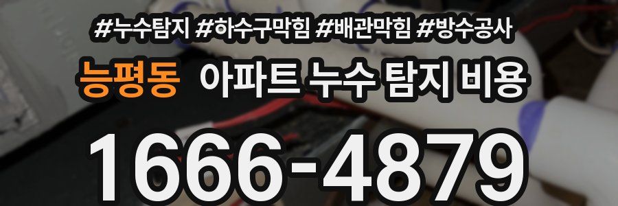 능평동 아파트 누수 탐지 비용