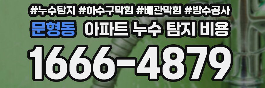 문형동 아파트 누수 탐지 비용