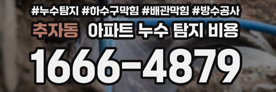 추자동 아파트 누수 탐지 비용