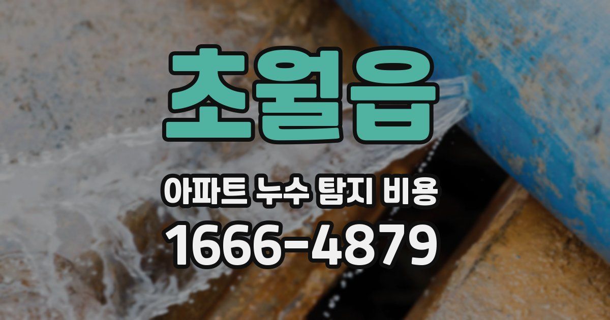 초월읍 아파트 누수 탐지 비용