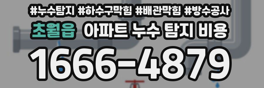 초월읍 아파트 누수 탐지 비용