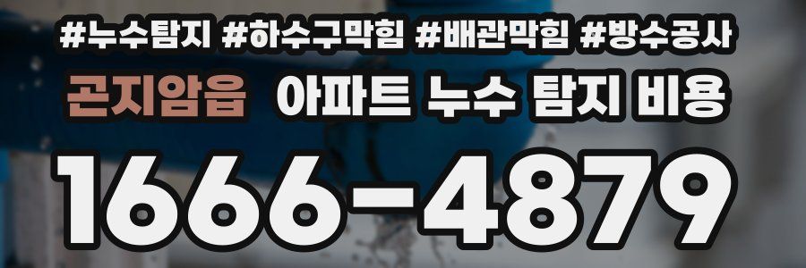 곤지암읍 아파트 누수 탐지 비용