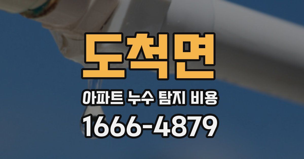 도척면 아파트 누수 탐지 비용