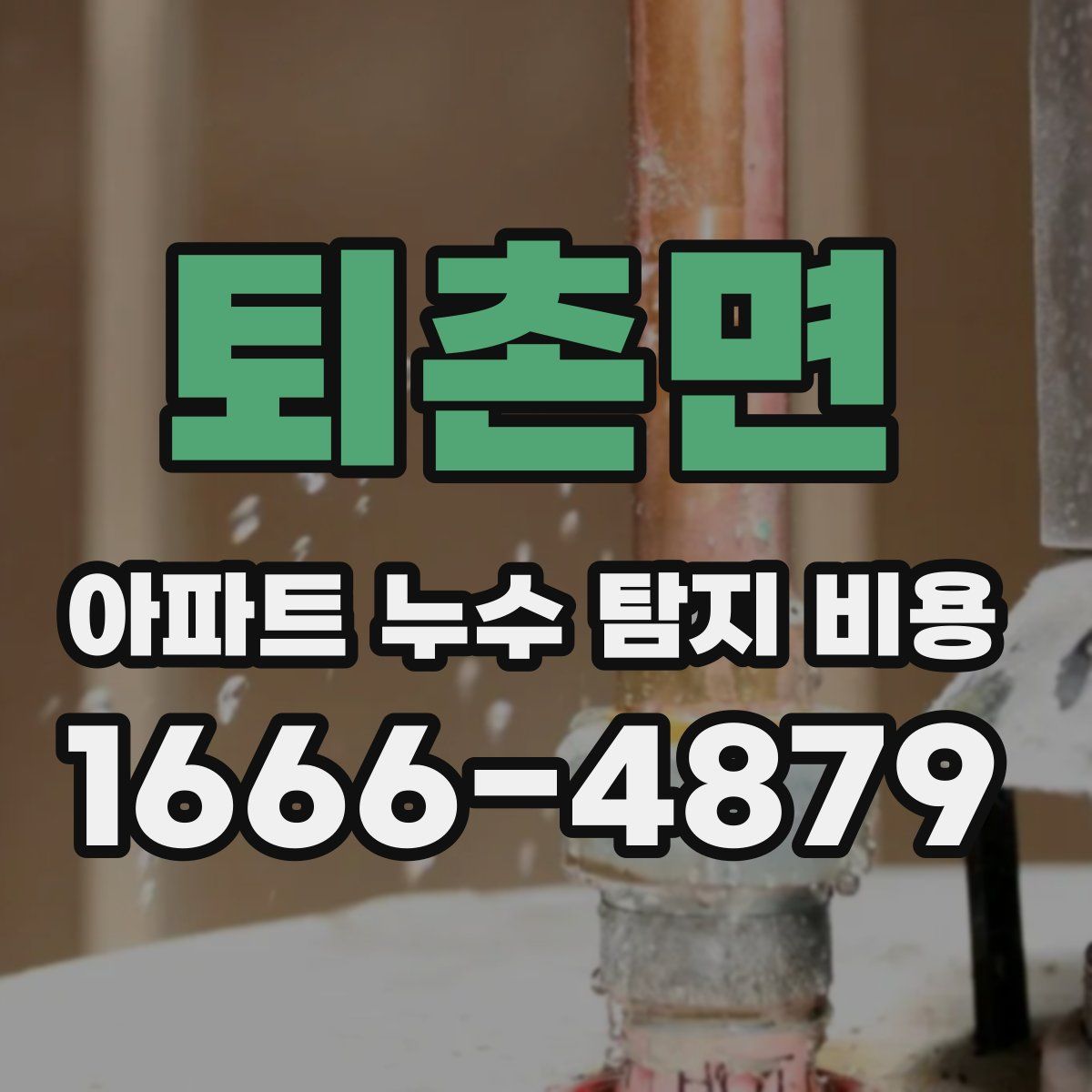 퇴촌면 아파트 누수 탐지 비용