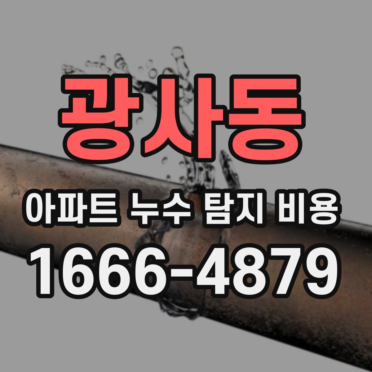 광사동 아파트 누수 탐지 비용