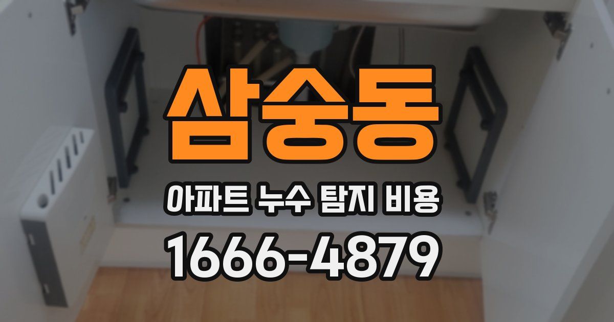 삼숭동 아파트 누수 탐지 비용