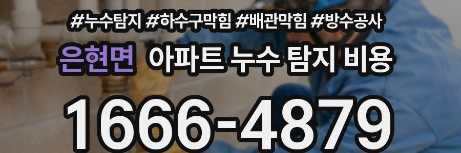 은현면 아파트 누수 탐지 비용
