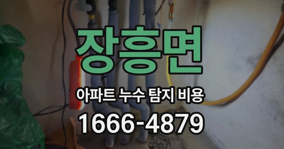 장흥면 아파트 누수 탐지 비용