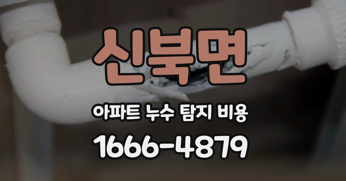 신북면 아파트 누수 탐지 비용