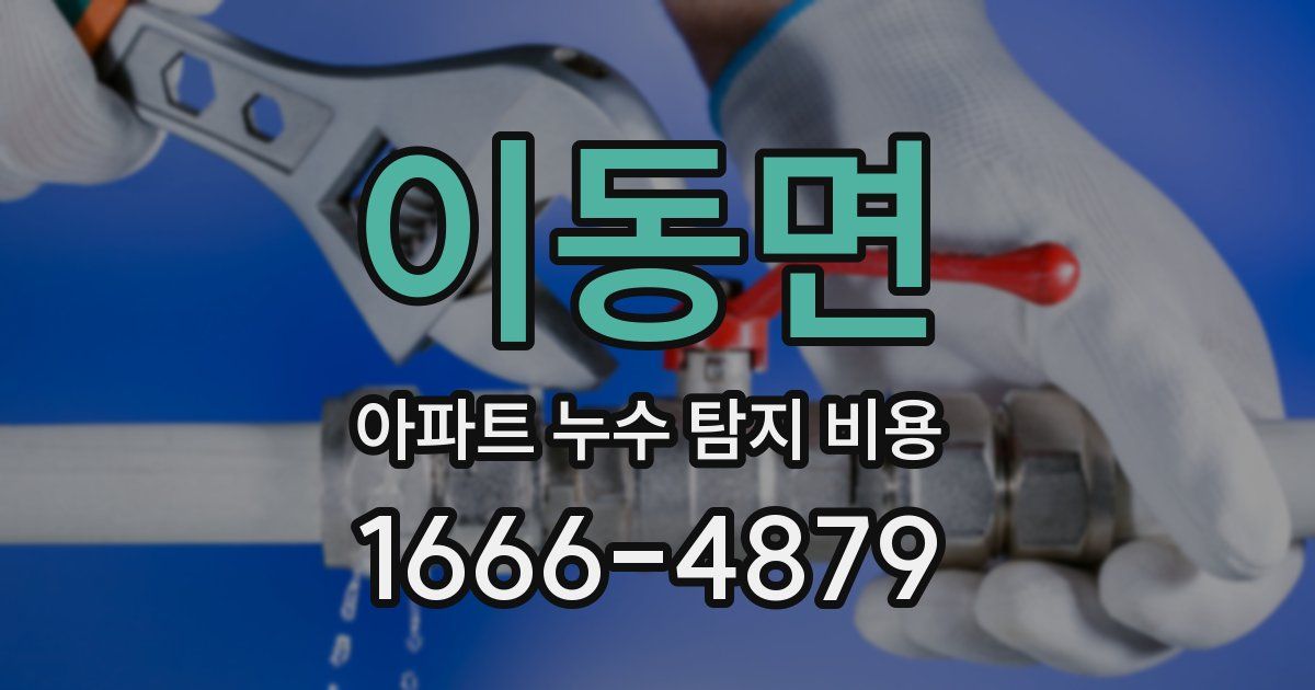 이동면 아파트 누수 탐지 비용