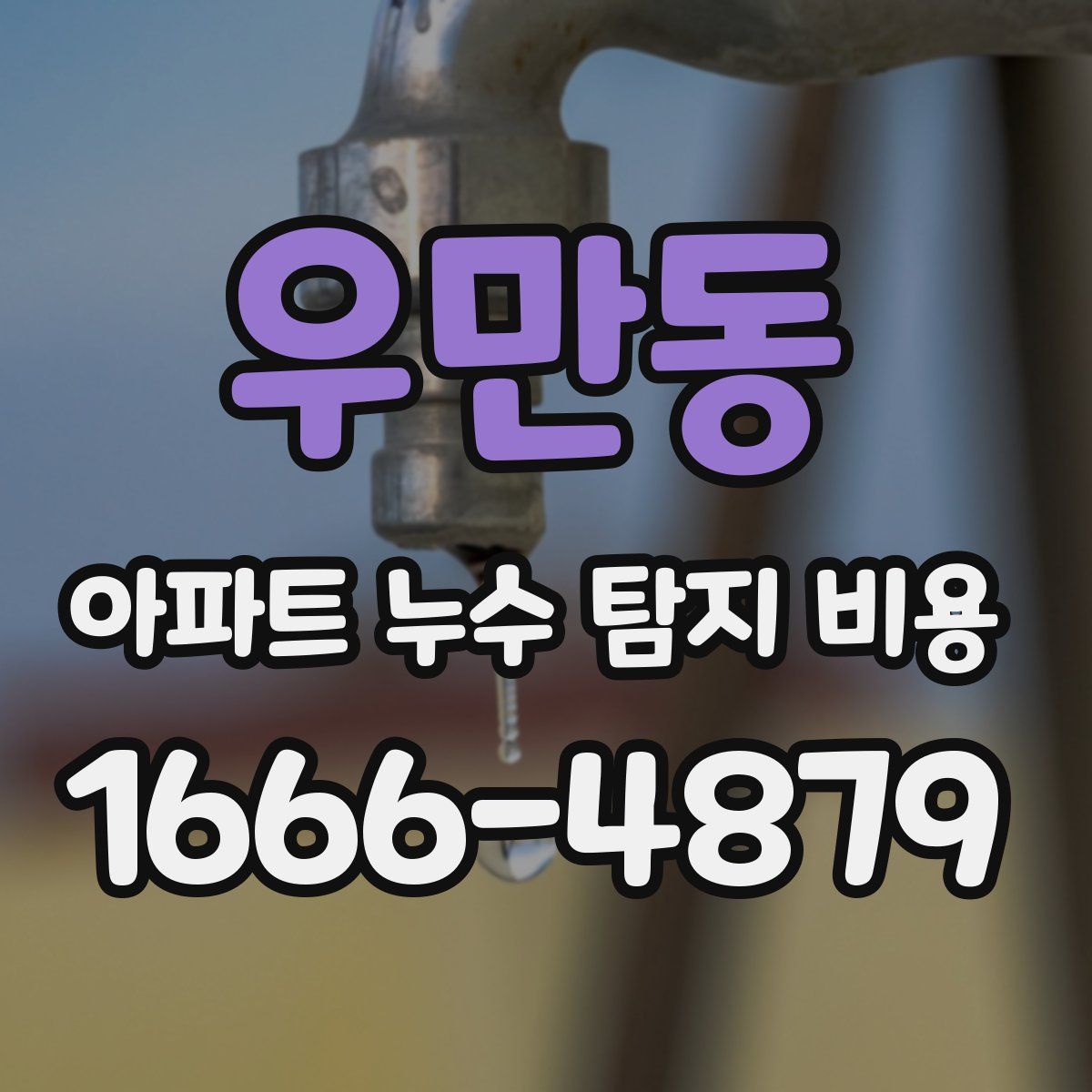 우만동 아파트 누수 탐지 비용