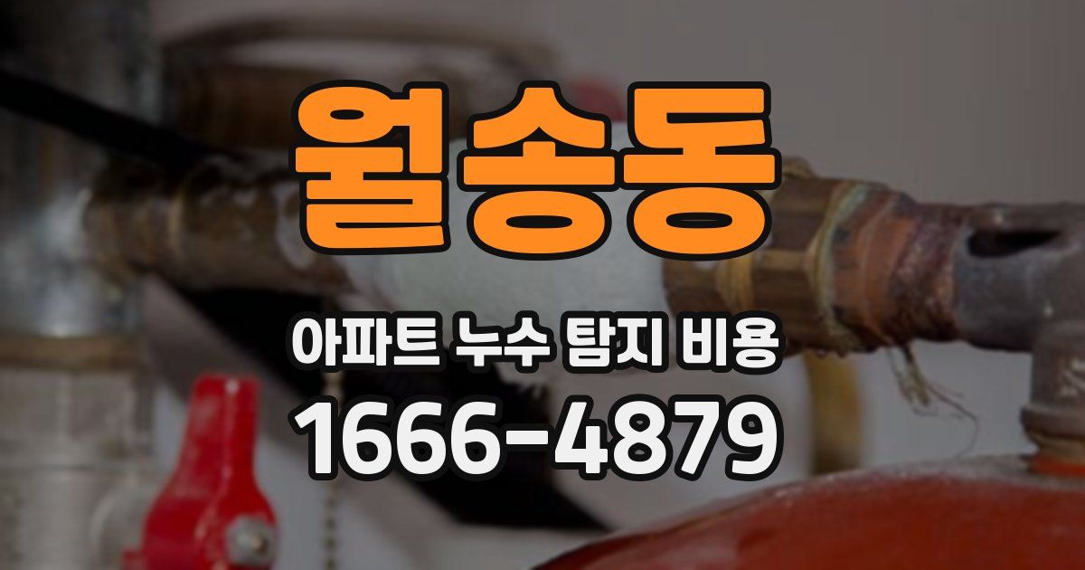 월송동 아파트 누수 탐지 비용