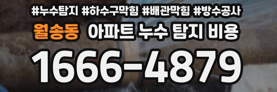 월송동 아파트 누수 탐지 비용