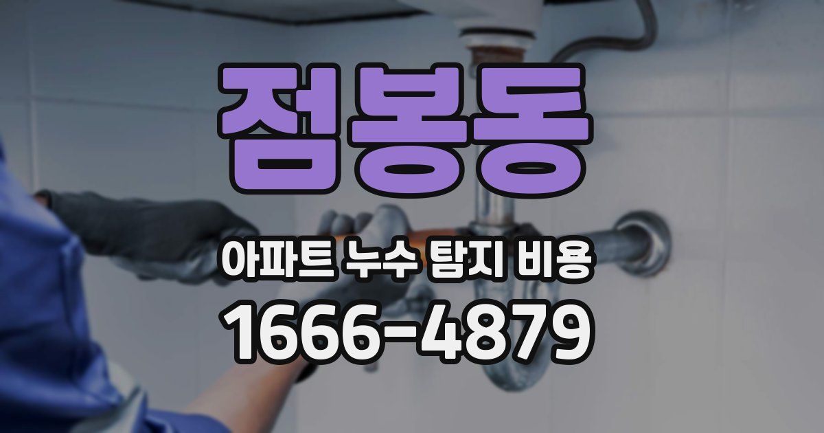 점봉동 아파트 누수 탐지 비용