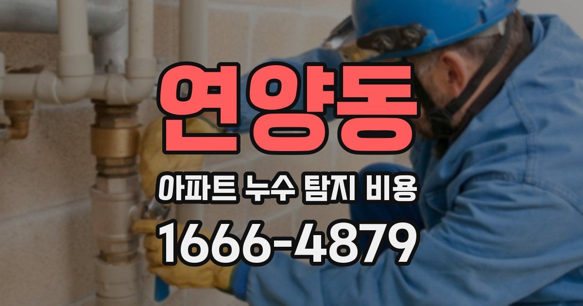 연양동 아파트 누수 탐지 비용