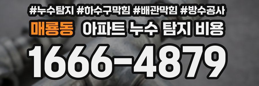 매룡동 아파트 누수 탐지 비용