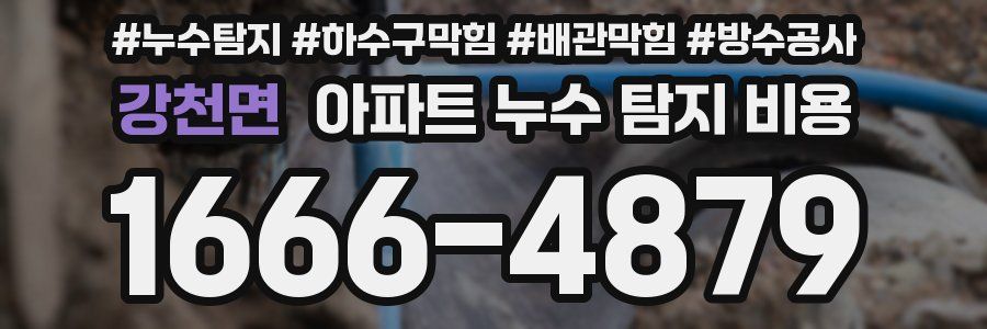 강천면 아파트 누수 탐지 비용