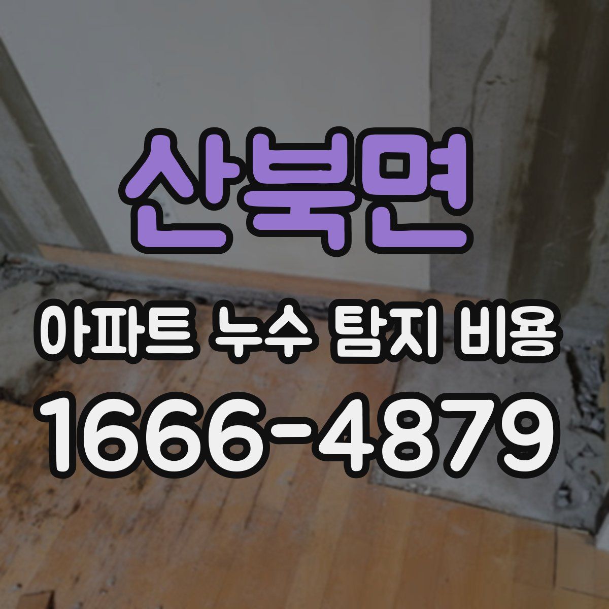 산북면 아파트 누수 탐지 비용