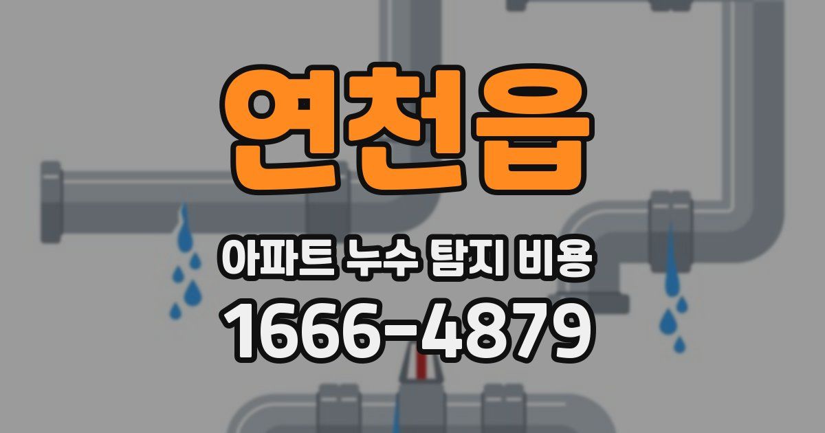 연천읍 아파트 누수 탐지 비용